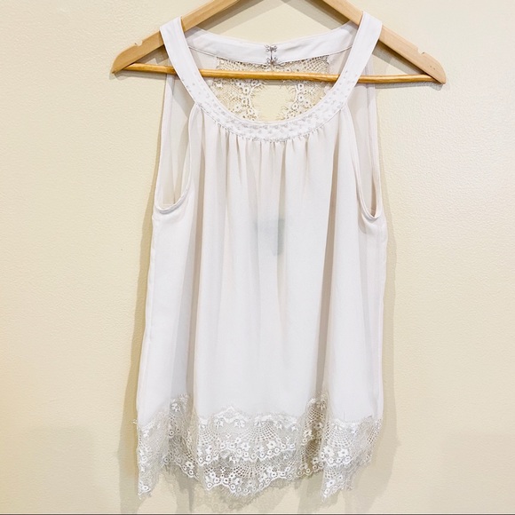 White House Black Market Tops - White House Black Market | Sheer Off-White Top S